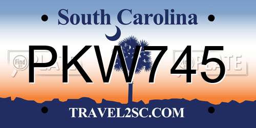 PKW745 South Carolina License Plate