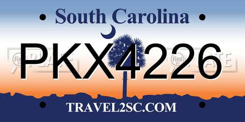 PKX4226 South Carolina License Plate