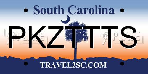 PKZTTTS South Carolina License Plate