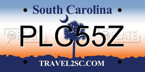 PLC55Z South Carolina License Plate