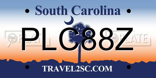 PLC88Z South Carolina License Plate