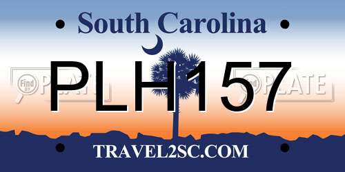 PLH157 South Carolina License Plate