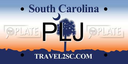 PLJ South Carolina License Plate
