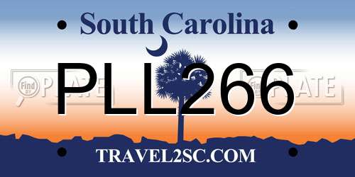 PLL266 South Carolina License Plate