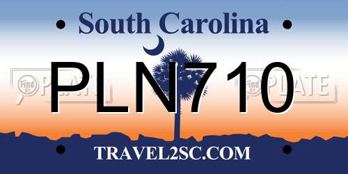 PLN710 South Carolina License Plate