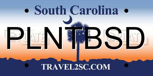PLNTBSD South Carolina License Plate