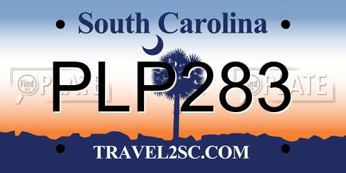 PLP283 South Carolina License Plate