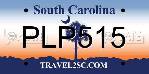 PLP515 South Carolina License Plate