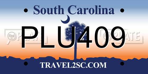 PLU409 South Carolina License Plate