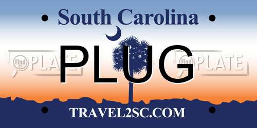 PLUG South Carolina License Plate