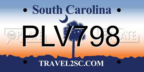 PLV798 South Carolina License Plate