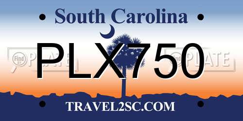 PLX750 South Carolina License Plate