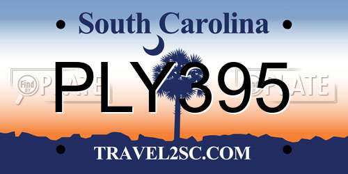 PLY395 South Carolina License Plate