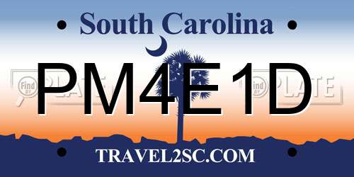 PM4E1D South Carolina License Plate