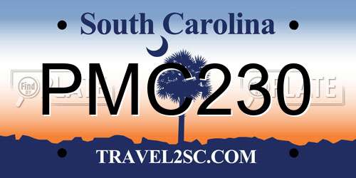 PMC230 South Carolina License Plate