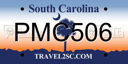 PMC506 South Carolina License Plate
