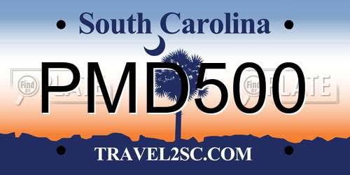 PMD500 South Carolina License Plate