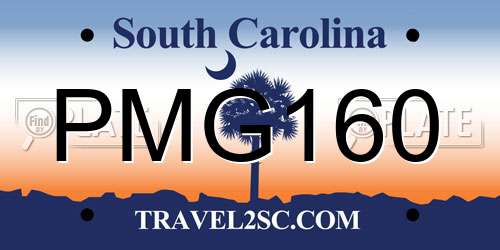 PMG160 South Carolina License Plate