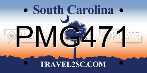 PMG471 South Carolina License Plate