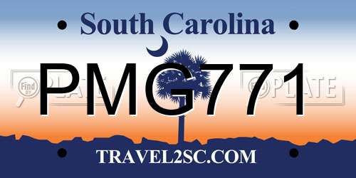 PMG771 South Carolina License Plate