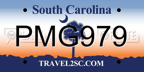 PMG979 South Carolina License Plate