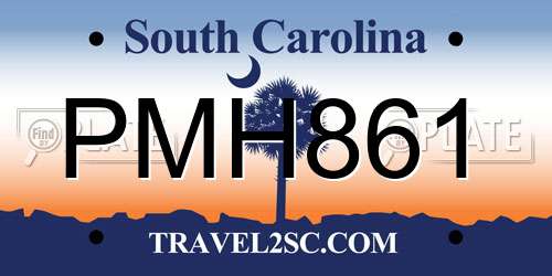 PMH861 South Carolina License Plate