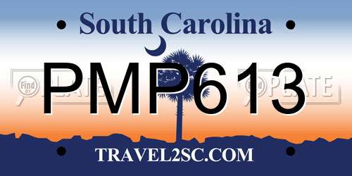 PMP613 South Carolina License Plate