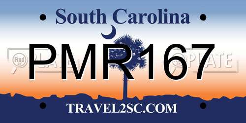 PMR167 South Carolina License Plate