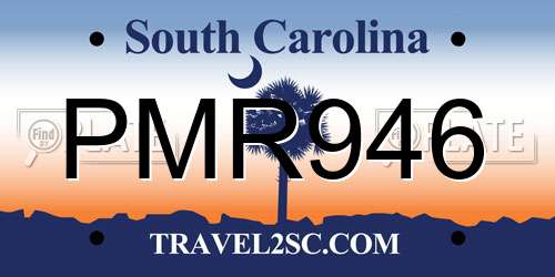 PMR946 South Carolina License Plate