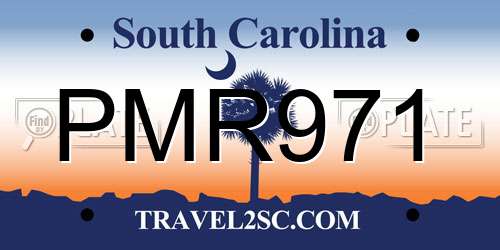 PMR971 South Carolina License Plate