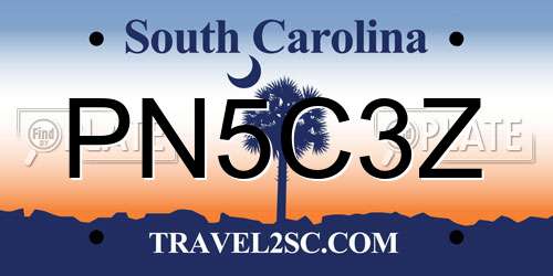 PN5C3Z South Carolina License Plate