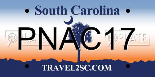 PNAC17 South Carolina License Plate