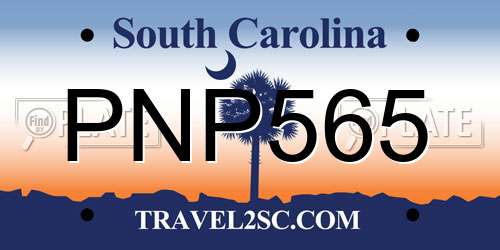 PNP565 South Carolina License Plate