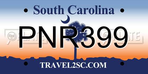 PNR399 South Carolina License Plate