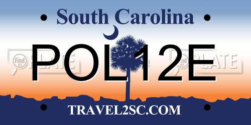 POL12E South Carolina License Plate