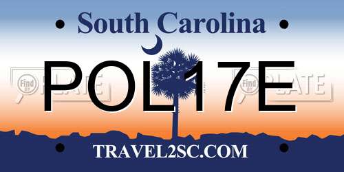 POL17E South Carolina License Plate