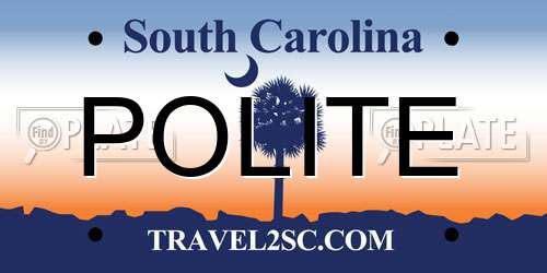 POLITE South Carolina License Plate