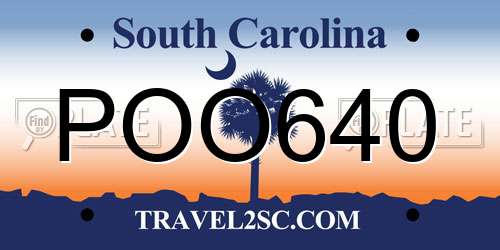 POO640 South Carolina License Plate