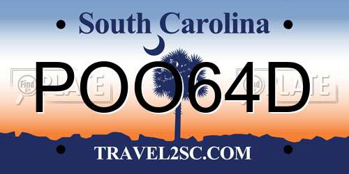 POO64D South Carolina License Plate