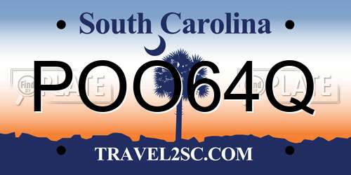 POO64Q South Carolina License Plate