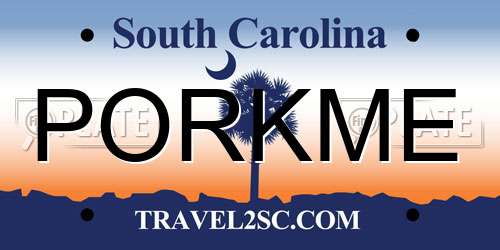 PORKME South Carolina License Plate