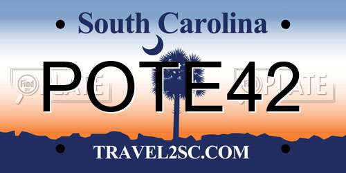 POTE42 South Carolina License Plate