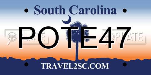 POTE47 South Carolina License Plate