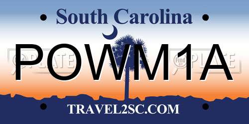 POWM1A South Carolina License Plate