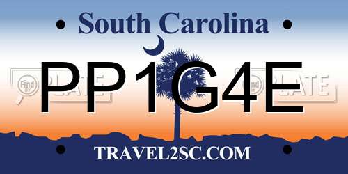 PP1G4E South Carolina License Plate