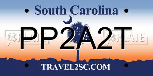 PP2A2T South Carolina License Plate