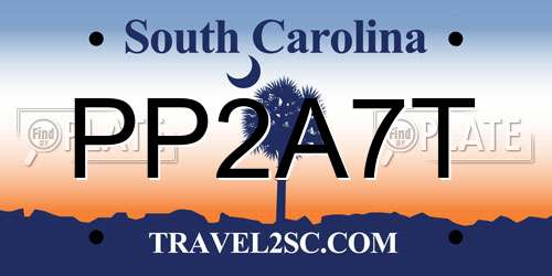 PP2A7T South Carolina License Plate