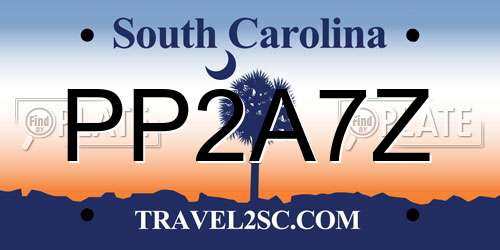 PP2A7Z South Carolina License Plate