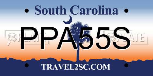 PPA55S South Carolina License Plate