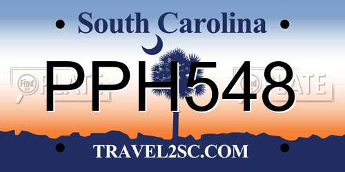 PPH548 South Carolina License Plate